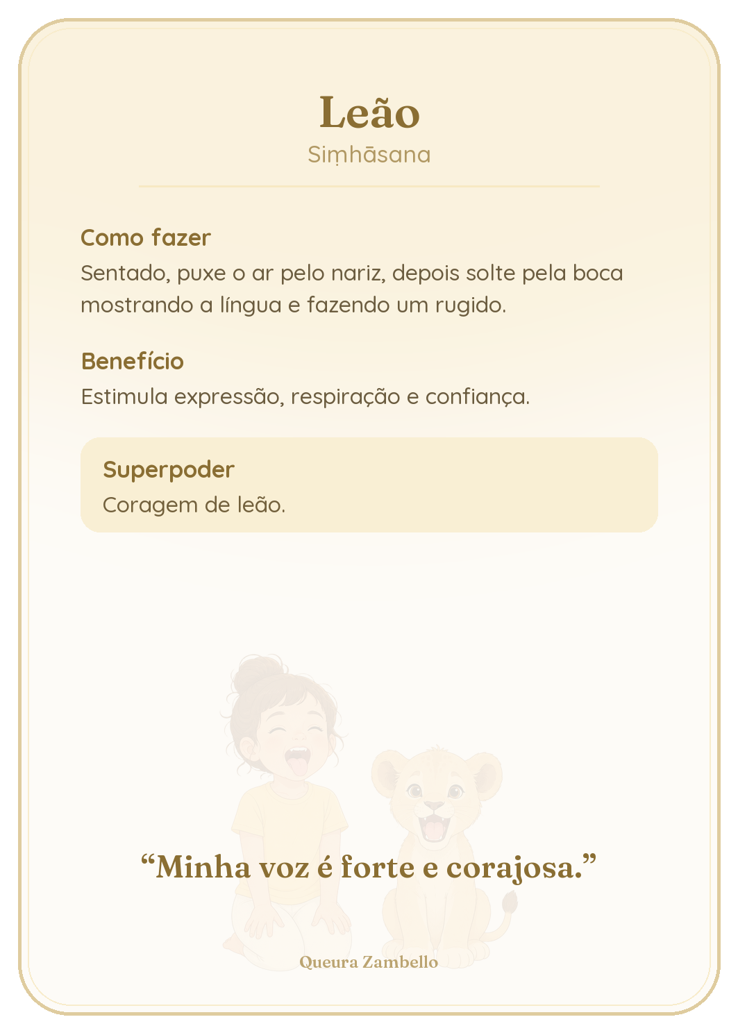 Carta Leão — Siṃhāsana (verso)