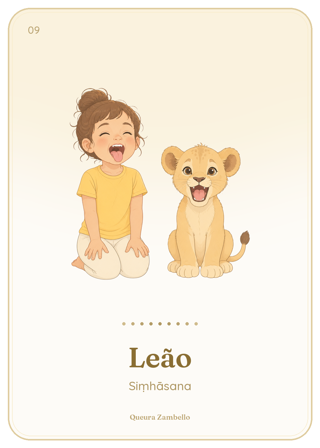 Carta Leão — Siṃhāsana (frente)